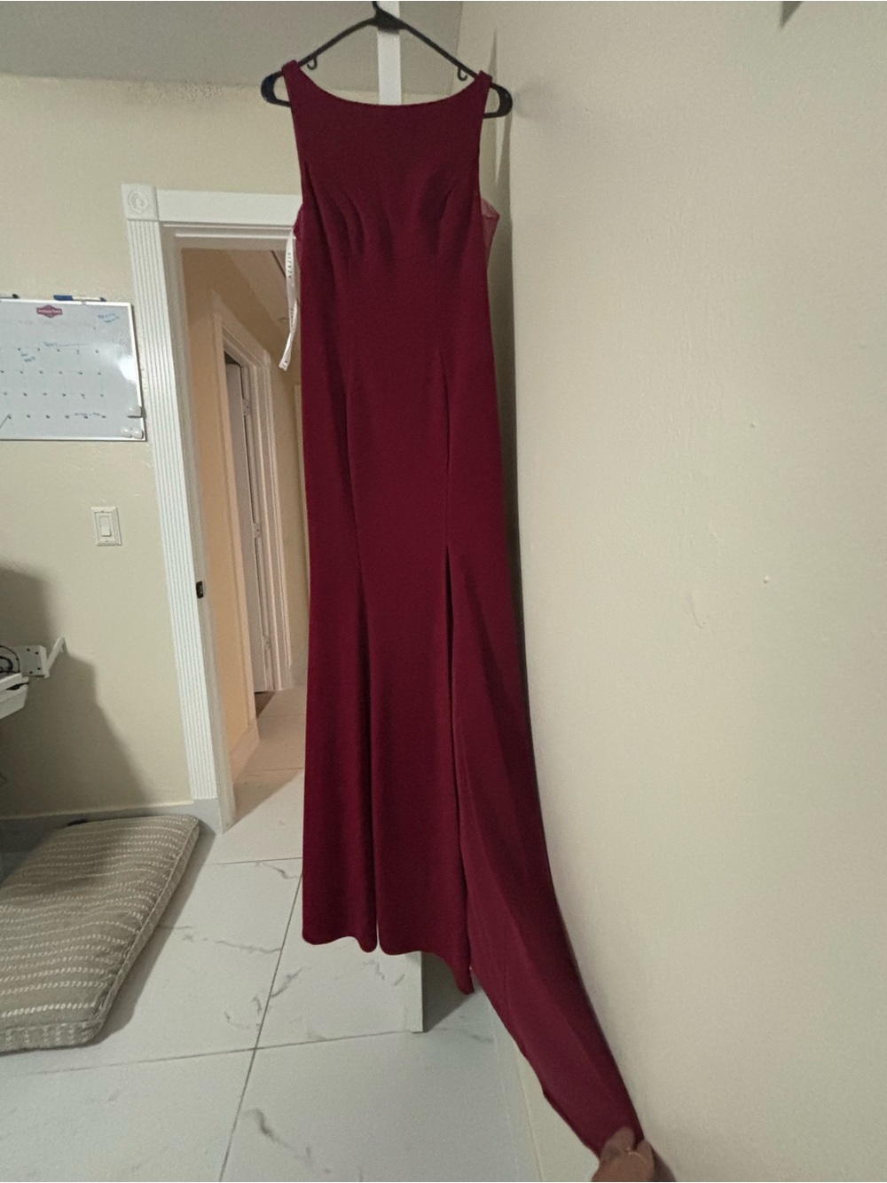 Sleeveless Burgundy Bridesmaid Dress